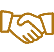 yellow handshake icon